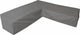 Eurotrail waterdichte hoes voor l vormige loungeset, hoekbank, cantonic 305x305x100 70 cm, grijs