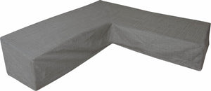 Eurotrail waterdichte hoes voor l vormige loungeset, hoekbank, cantonic 255x255x100 70 cm, grijs