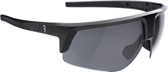 Bbb cycling comet fietsbril heren en dames - duurzame sportbril - wielrenbril geschikt voor race, mtb gravel - glanzend zwart smoke - bsg-75