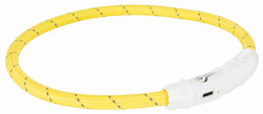 Trixie lichtgevende halsband hond flash usb tpu nylon oranje