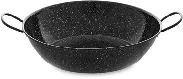 Vaello diepe pan met handvat zwart geëmailleerd staal (ø 30 cm)