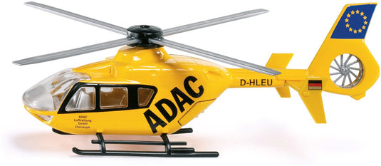 Siku 2539, reddingshelikopter, 1:55, metaal kunststof, geel, beweegbare rotors