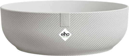 Elho jazz bowl 28 - bloempot voor binnen - 100% gerecycled plastic - ø 27.5 x h 9.0 cm - zijdewit
