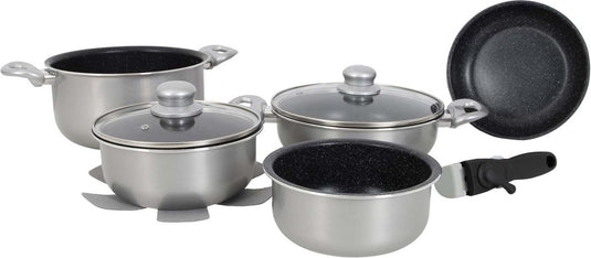 Gimex pannenset - inductie - zilver - 8-delig