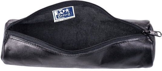 Oxford pennenetui 22x6cm leder rond zwart