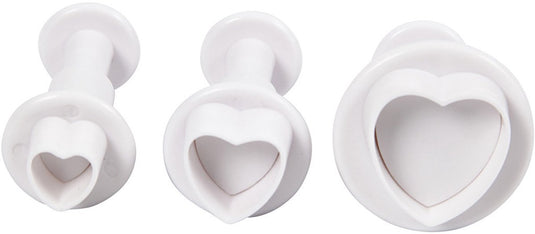 Creativ company uitsteekvormen met stempel hart, 3st.