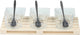 Alpina kitchen home alpina amuseset - 1 tray - minipallet - 3 glaasjes 3 bakjes 3 lepels - voor hapjes en amuses