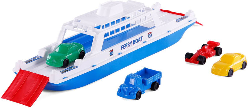 Load image into Gallery viewer, Merkloos overige merken veerboot 45 cm + 4 voertuigen
