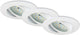 Briloner attach move - inbouwspots set van 3 - draaibare inbouwarmaturen - 3 x led 5w 400lm - lichtkleur: warm wit - inbouwdiepte: 30mm - inbouwmaat: 68mm - product: ø82mm - wit