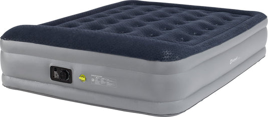 Outwell flock superior double w built-in pump luchtbed 45 cm hoog ingebouwde pomp 190 x 160 x 45 cm blauw