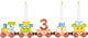 Goki kaarsenhouder trein junior 35 cm hout wax 11-delig