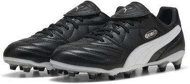 Puma king liga fg ag unisex sportschoenen - black- silver- white