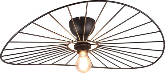 Rl live your light reality chapeau - plafondlamp - zwart mat - excl. 1x e27 40w