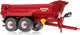 Wiking 077854 krampe tandem halfronde bak halfpipe hp20, model aanhanger, 1:32, vanaf 14 jaar, veel functies, kantelbare bak, achterklep kan open, rood