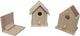Hobbygroep playwood houten vogelhuis vierkant met afneembaar dak 14x11x17 cm.