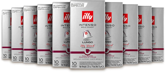 Illy lungo intenso koffiecups - intensiteit 7 9 - 10 x 10 capsules