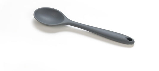 Basic culinair kooklepel - siliconen -20cm - grijs