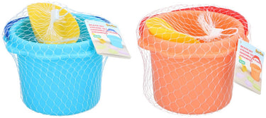 Eddy toys strandspeelgoed - zandspeelgoed met emmer, schep en zandvormpjes - vanaf 18 maanden