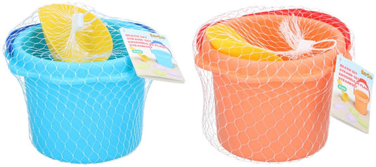 Eddy toys strandspeelgoed - zandspeelgoed met emmer, schep en zandvormpjes - vanaf 18 maanden