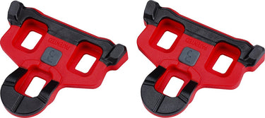 Bbb cycling spd sl schoenplaatjes - powerclip - met antislip rubberen pads - 6° speling - compatibel met shimano pedalen - racefiets schoenplaatjes - rood - bpd-06a