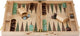 Longfield backgammon 18 groen bruin trangle -