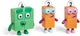 Learning resources primary science - educatieve blokken - numercubes - groene en oranje - 3+