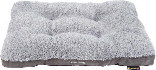 Scruffs cosy - comfortabel hondenkussen - met imitatie suède buitenvoering en superzachte binnenvoering - grijs - 100 x 70 cm