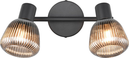 Trio tarifa - spot - zwart mat - excl. 2x e14 4 w - plafondbevestiging