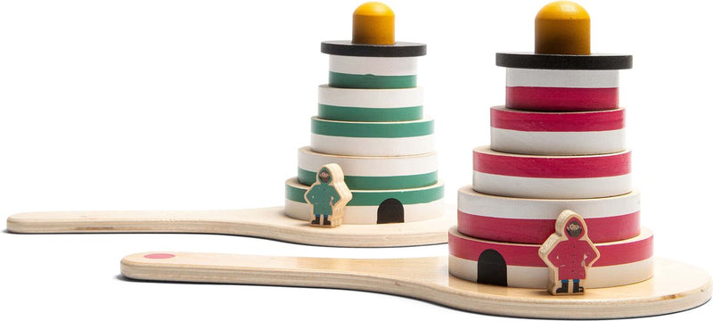 Load image into Gallery viewer, Bs toys bs vuurtoren estafette - fsc hout - 2 tot 8 spelers - estafettespel - actief spel
