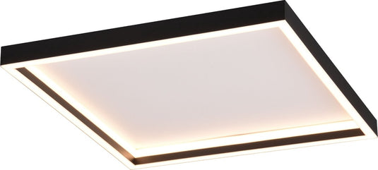 Rl live your light reality rotonda - plafondlamp - zwart mat - incl. 1x smd 20 w - wand- en plafondmontage