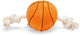 Beeztees basketbal met touw - hondenspeelgoed - pluche - oranje - 27x13x13cm