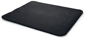 Beeztees kattenbakmat dubbel - kattenbak - zwart - 60x50x1 cm