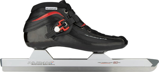 Nijdam premium norenschaatsen carbon - laag - zwart rood - maat 41