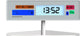 Newgate supergenius - lcd wekker - wit