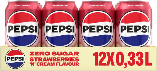 Pepsi treats - strawberry cream - 12 x 330 ml - tray