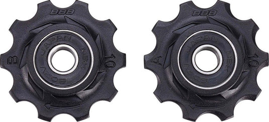 Bbb cycling derailleurwieltjes shimano, campagnolo sram - 7-speed, 8-speed, 9-speed, 10-speed - duurzaam - zwart - 10t - rollerboys bdp-01