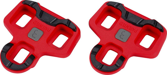 Bbb cycling look keo schoenplaatjes racefiets - multiclip - 7° speling - schoenplaatjes met antislip rubberen pads - compatibel met look keo pedalen - rood - bpd-04a