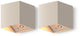 Calex falerna wandlamp - 2 stuks - oplaadbaar - up en down tuinverlichting - indirect licht - dimbaar - zand
