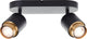 Brilliant covelo - plafondspot - gu10 2x5w - 3000k - zwart goud