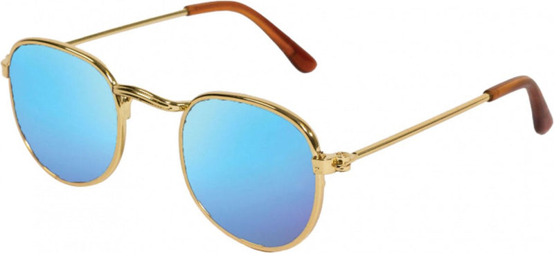 Load image into Gallery viewer, Heless poppen zonnebril goud blauw gespiegeld
