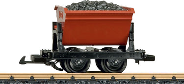 Lgb spoorwagen tipper 1:26 schaal g 17 cm rood