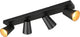 Trio sharp - spot - zwart mat - excl. 4x gu10 4,9 w - plafondbevestiging