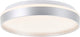 Brilliant britt - plafondlamp - ø 33 cm - led 22w - cct - dimbaar - afstandsbediening - zilver wit