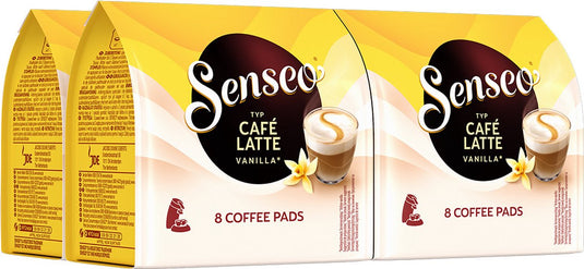Senseo café latte vanilla koffiepads - intensiteit 2 9 - 4 x 8 pads