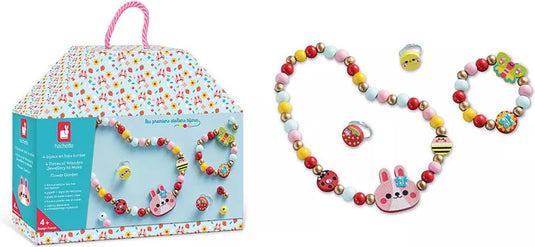 Janod - les premiers ateliers bijoux - flower garden - 4 houten sieraden om te maken