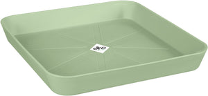 Elho loft urban schotel vierkant 28 - schotel voor buiten - ø 27.5 x h 3.8 cm - pistachegroen