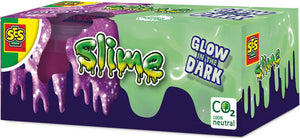 Ses creative - slime - glow in the dark slijm – 2 potjes kant en klare slijm in 2 kleuren en diktes - goed uitwasbaar - veilig voor kinderen - gluten vrij