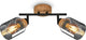 Briloner - hema - spot, met hout, rookglas, 2x e27 max. 10w