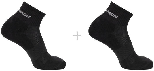 Salomon - evasion ankle socks | 2-pack | enkelsokken | maat l 42-44 - zwart