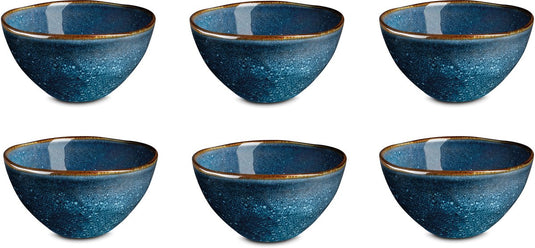 Medard de noblat - vertigo denim - kommen 15 cm - 6 delig - stoneware